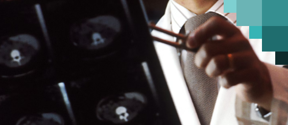 Doctor using medical examination tool of some kind.